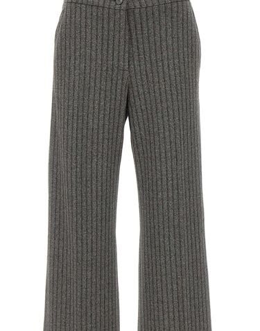 ELENA MIRO' Pantaloni palazzo a righe GREY Donna 