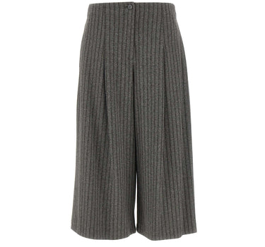 ELENA MIRO' Pantaloni cropped a righe GREY Donna 