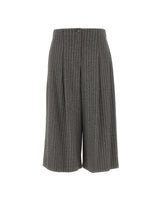 ELENA MIRO' Pantaloni cropped a righe GREY Donna 