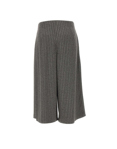 ELENA MIRO' Pantaloni cropped a righe GREY Donna 
