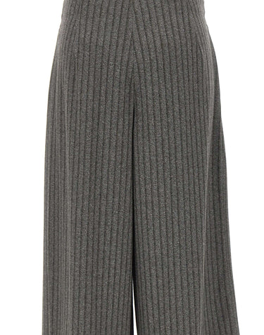 ELENA MIRO' Pantaloni cropped a righe GREY Donna 