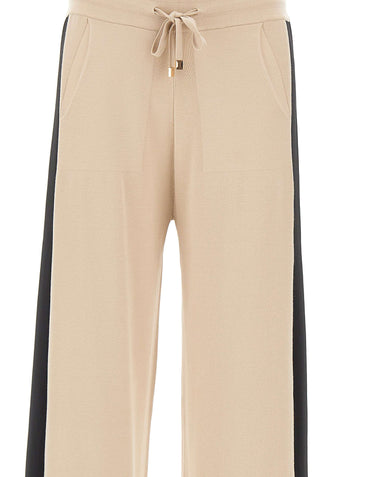 ELENA MIRO' Pantaloni a maglia di misto viscosa BEIGE Donna 