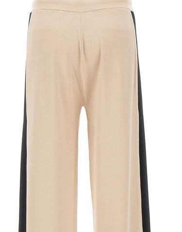 ELENA MIRO' Pantaloni a maglia di misto viscosa BEIGE Donna 