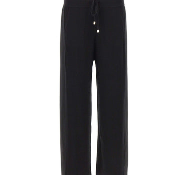 ELENA MIRO' Pantaloni a maglia di misto viscosa BLACK Donna 