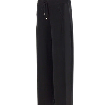 ELENA MIRO' Pantaloni a maglia di misto viscosa BLACK Donna 