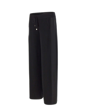 ELENA MIRO' Pantaloni a maglia di misto viscosa BLACK Donna 