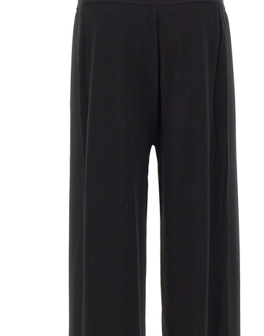 ELENA MIRO' Pantaloni a maglia di misto viscosa BLACK Donna 