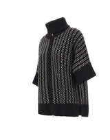 ELENA MIRO' Maglia in lana con zip BLACK Donna 