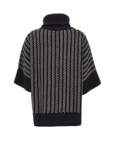 ELENA MIRO' Maglia in lana con zip BLACK Donna 