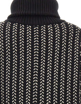ELENA MIRO' Maglia in lana con zip BLACK Donna 