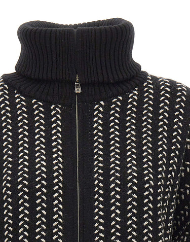 ELENA MIRO' Maglia in lana con zip BLACK Donna 