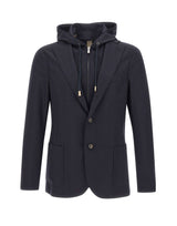 ELEVENTY Giacca con pettorina in misto lana BLUE Uomo 