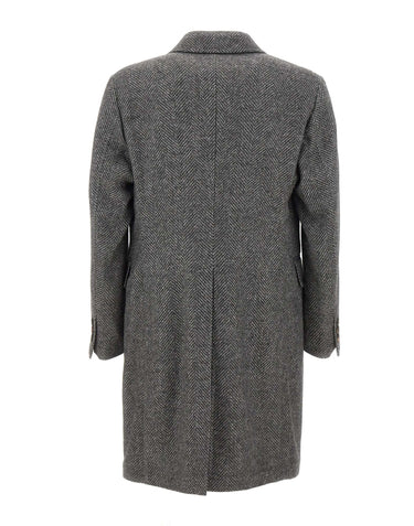 ELEVENTY Cappotto doppiopetto in lana e alpaca GREY Uomo 