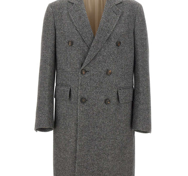 ELEVENTY Cappotto doppiopetto in lana e alpaca GREY Uomo 