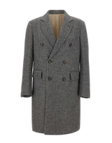 ELEVENTY Cappotto doppiopetto in lana e alpaca GREY Uomo 
