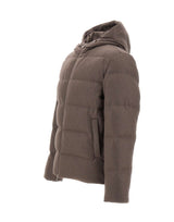 ELEVENTY Piumino in cashmere BROWN Uomo 