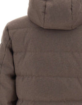 ELEVENTY Piumino in cashmere BROWN Uomo 