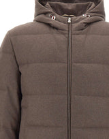 ELEVENTY Piumino in cashmere BROWN Uomo 