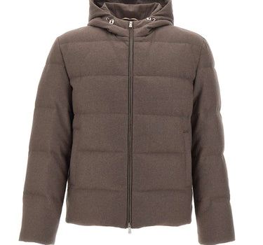 ELEVENTY Piumino in cashmere BROWN Uomo 