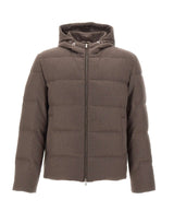 ELEVENTY Piumino in cashmere BROWN Uomo 