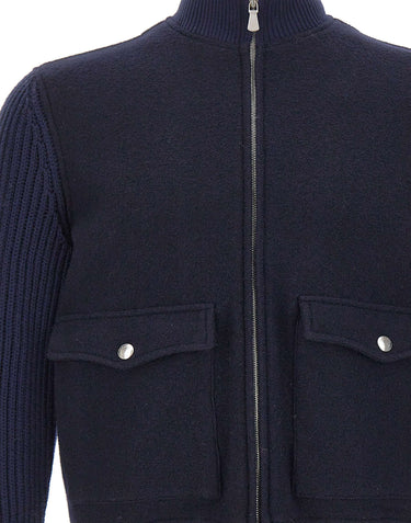 Giacca in lana con zip N75GBTN10 TES0N2751911 ELEVENTY 