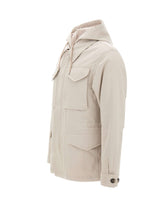 ELEVENTY Giacca con pettorina in cotone tencel WHITE Uomo 