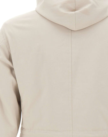 ELEVENTY Giacca con pettorina in cotone tencel WHITE Uomo 