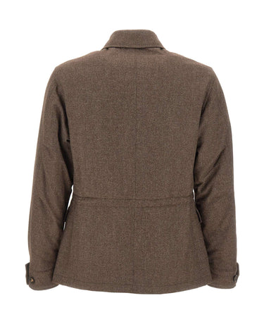 ELEVENTY Giacca in lana con tasconi BROWN Uomo 