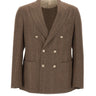 ELEVENTY Blazer doppiopetto in lana e cashmere BROWN Uomo 