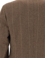 ELEVENTY Blazer doppiopetto in lana e cashmere BROWN Uomo 