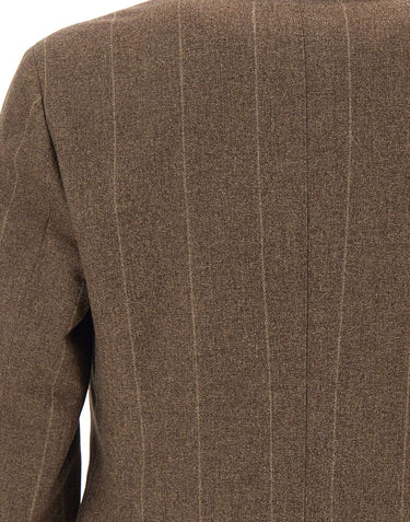 ELEVENTY Blazer doppiopetto in lana e cashmere BROWN Uomo 