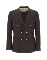 ELEVENTY Blazer doppiopetto in misto lana GREY Uomo 