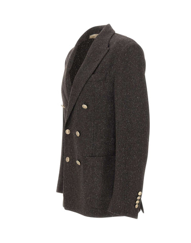 ELEVENTY Blazer doppiopetto in misto lana GREY Uomo 