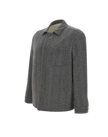 Giacca-camicia in misto lana N75GIAN05 TES0N13614 ELEVENTY 