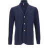 ELEVENTY Giacca monopetto in jersey di lana BLUE Uomo 