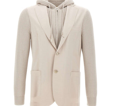 ELEVENTY Giacca con inserti in maglia BEIGE Uomo 