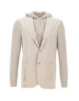 ELEVENTY Giacca con inserti in maglia BEIGE Uomo 