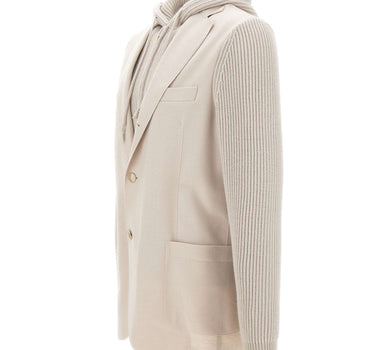 ELEVENTY Giacca con inserti in maglia BEIGE Uomo 