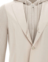 ELEVENTY Giacca con inserti in maglia BEIGE Uomo 