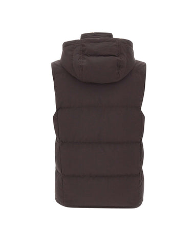 ELEVENTY Gilet imbottito in misto lana BROWN Uomo 