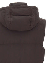 ELEVENTY Gilet imbottito in misto lana BROWN Uomo 
