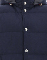 ELEVENTY Gilet imbottito in cashmere BLUE Uomo 