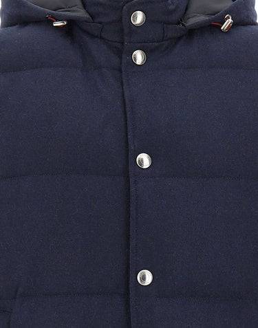 ELEVENTY Gilet imbottito in cashmere BLUE Uomo 