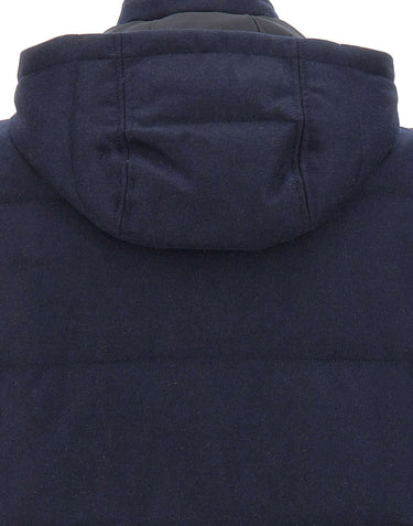 ELEVENTY Gilet imbottito in cashmere BLUE Uomo 