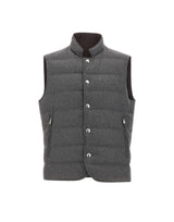 ELEVENTY Gilet reversibile in cascmere e Nylon GREY Uomo 