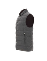 ELEVENTY Gilet reversibile in cascmere e Nylon GREY Uomo 