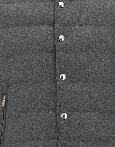 ELEVENTY Gilet reversibile in cascmere e Nylon GREY Uomo 