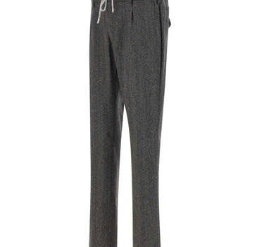 ELEVENTY Pantaloni in misto lana con coulisse GREY Uomo 