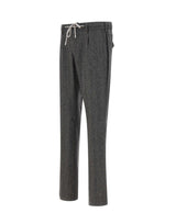 ELEVENTY Pantaloni in misto lana con coulisse GREY Uomo 