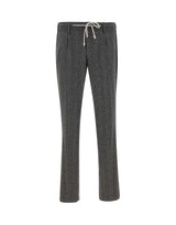 ELEVENTY Pantaloni in misto lana con coulisse GREY Uomo 